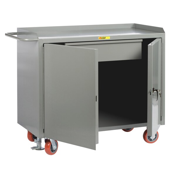Little Giant Mobile Bench Cabinets, 36"W, Heavy-Duty Drawer, Powder Coated Steel MB-2D-2436-HDFL - main